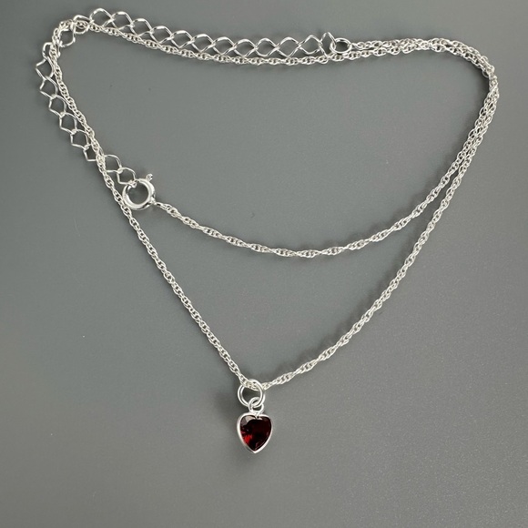 Sterling Silver Clavicle Heart Necklace - Picture 11 of 14